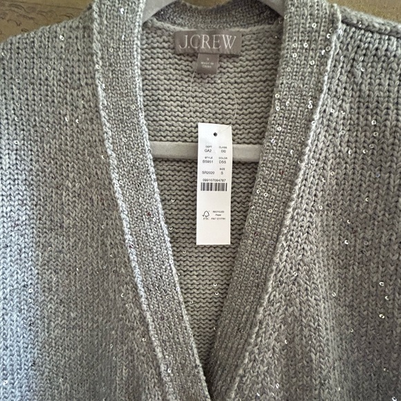 New J Crew Cardigan Sweater with Sequin Sparkle SZ Small